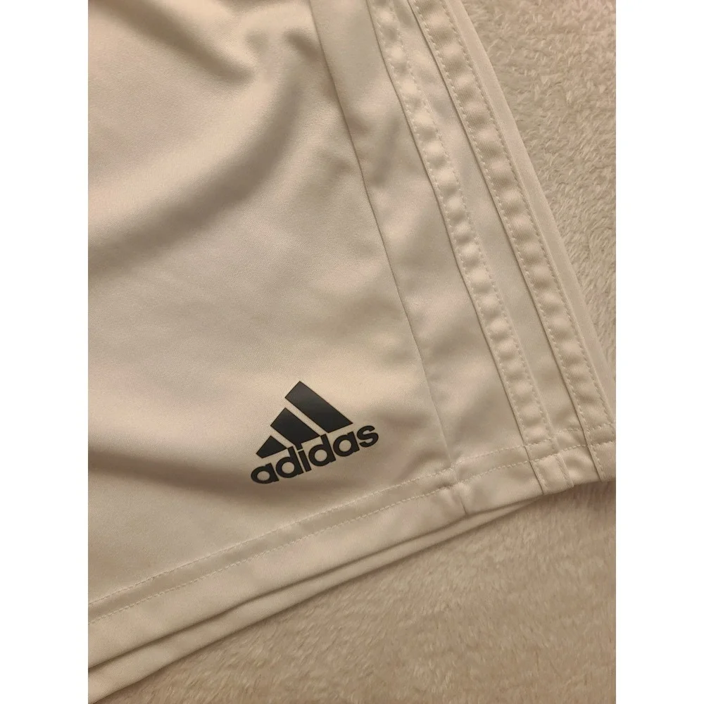 Adidas Primegreen Aeroready Soccer Shorts White Men's Medium 3-Stripe Athletic